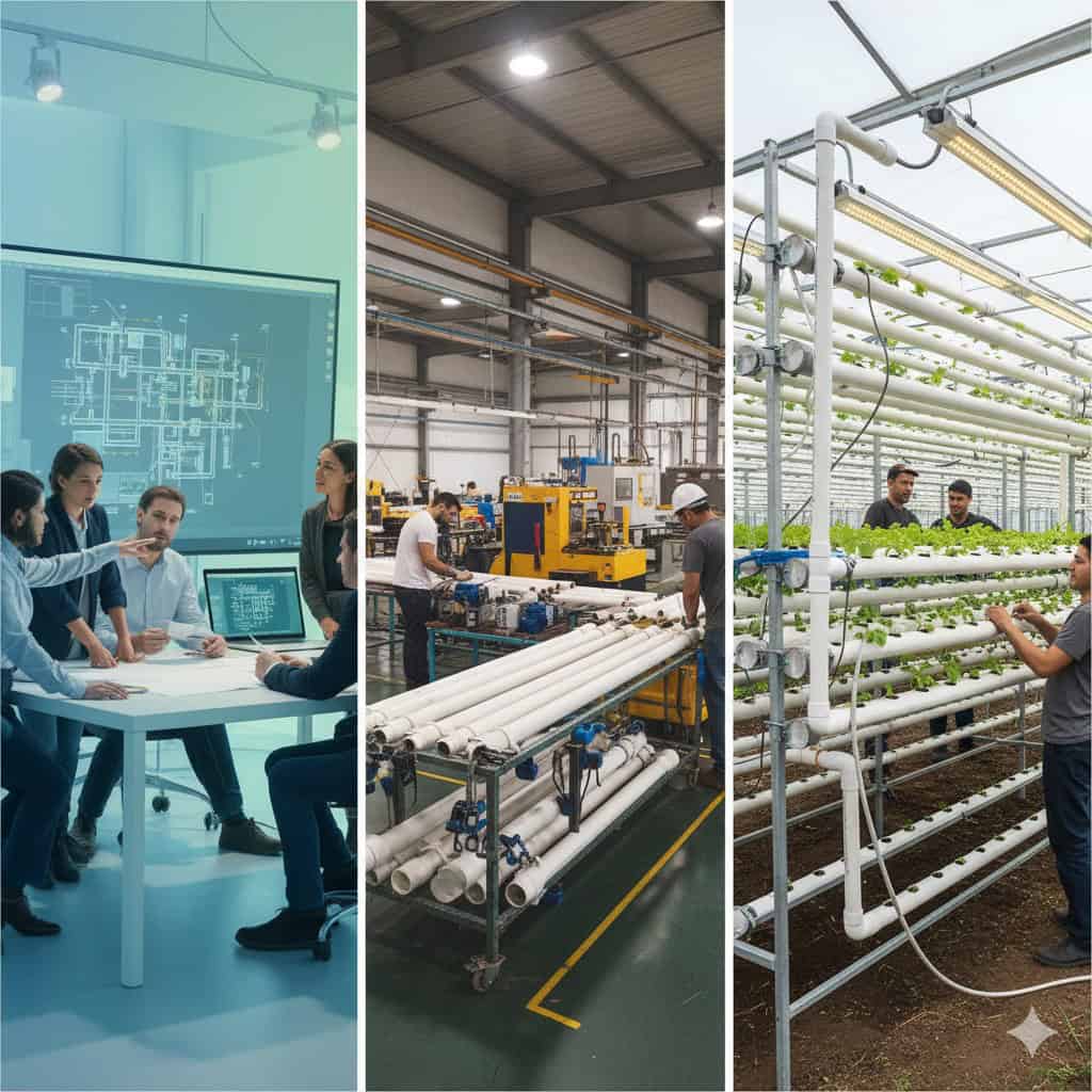 Progettazione produzione installazione idroponica microgreens